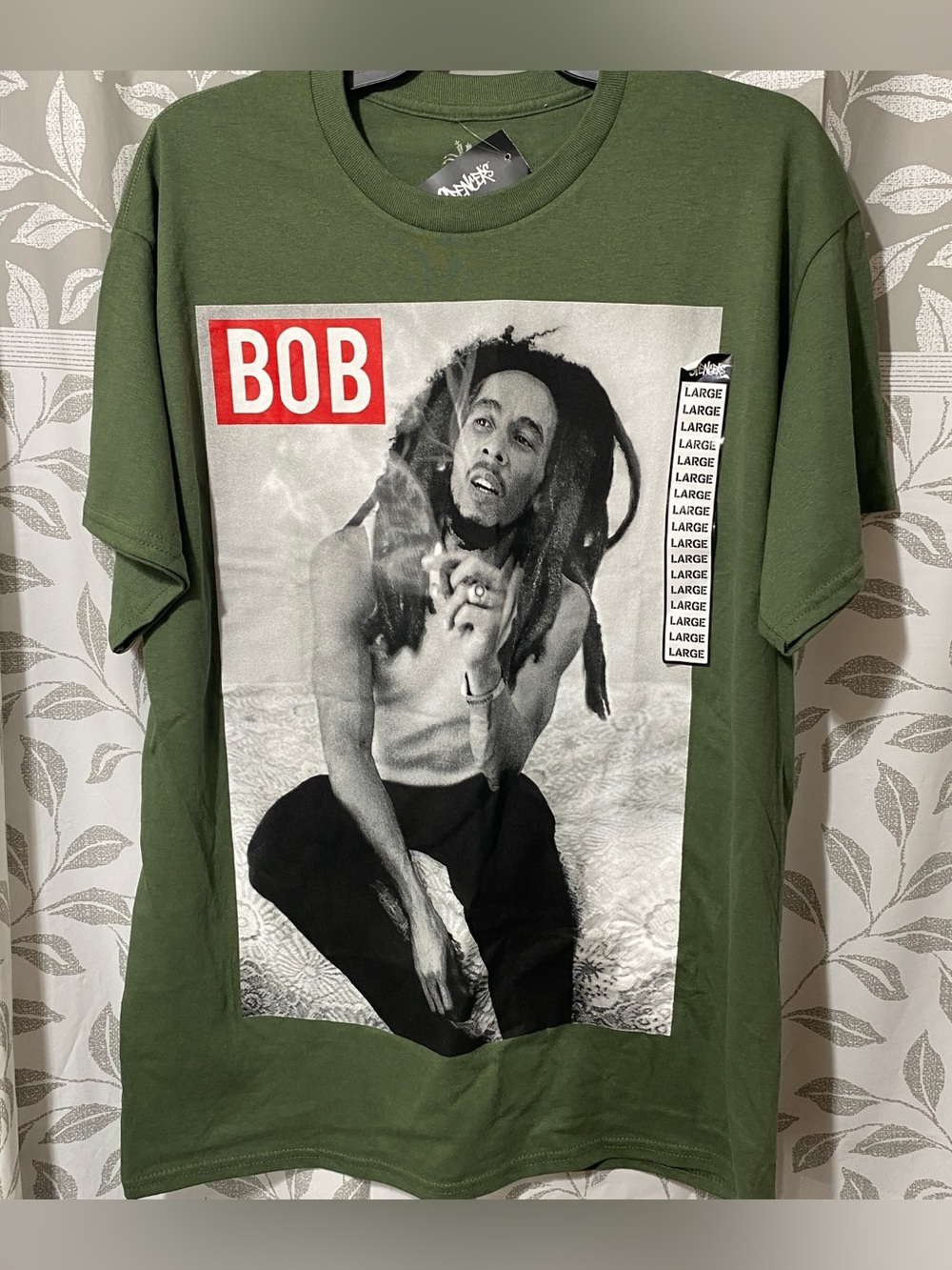 Zion Rootswear Bob Marley Graphic T-Shirt Size Large